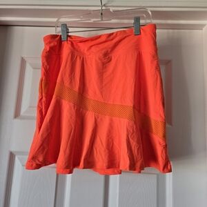 White Birch Bold Orange Athletic Skort